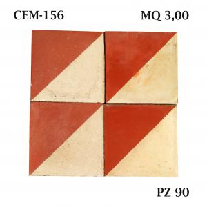 Antica pavimentazione in cementina cm 25x25. Epoca primi '900.